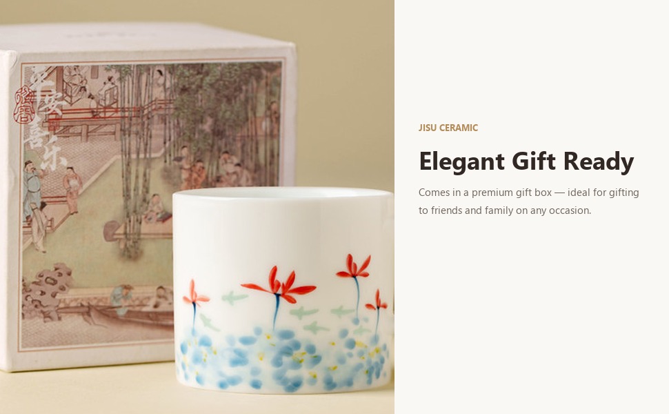 Elegant gift box packaging for the ceramic coffee cup